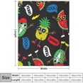 thumbnail image 2 of Cartoon Funny Fruits Dance Fleece Soft Throw Blanket Cool Pineapple Air Conditioning Blankets Lightweight Flannel Plush Fuzzy for Sofa Couch Bed Livingroom Chair Car Travel 50X60 in, 2 of 6