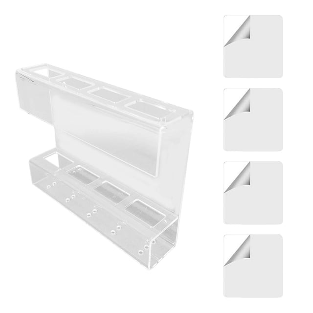 Luzkey Sippy Holder Container Acrylic Reusable Easy Installation Sippy Dispenser Kitchen Accessories for Door Bar Cupboard Door Cafe Clear