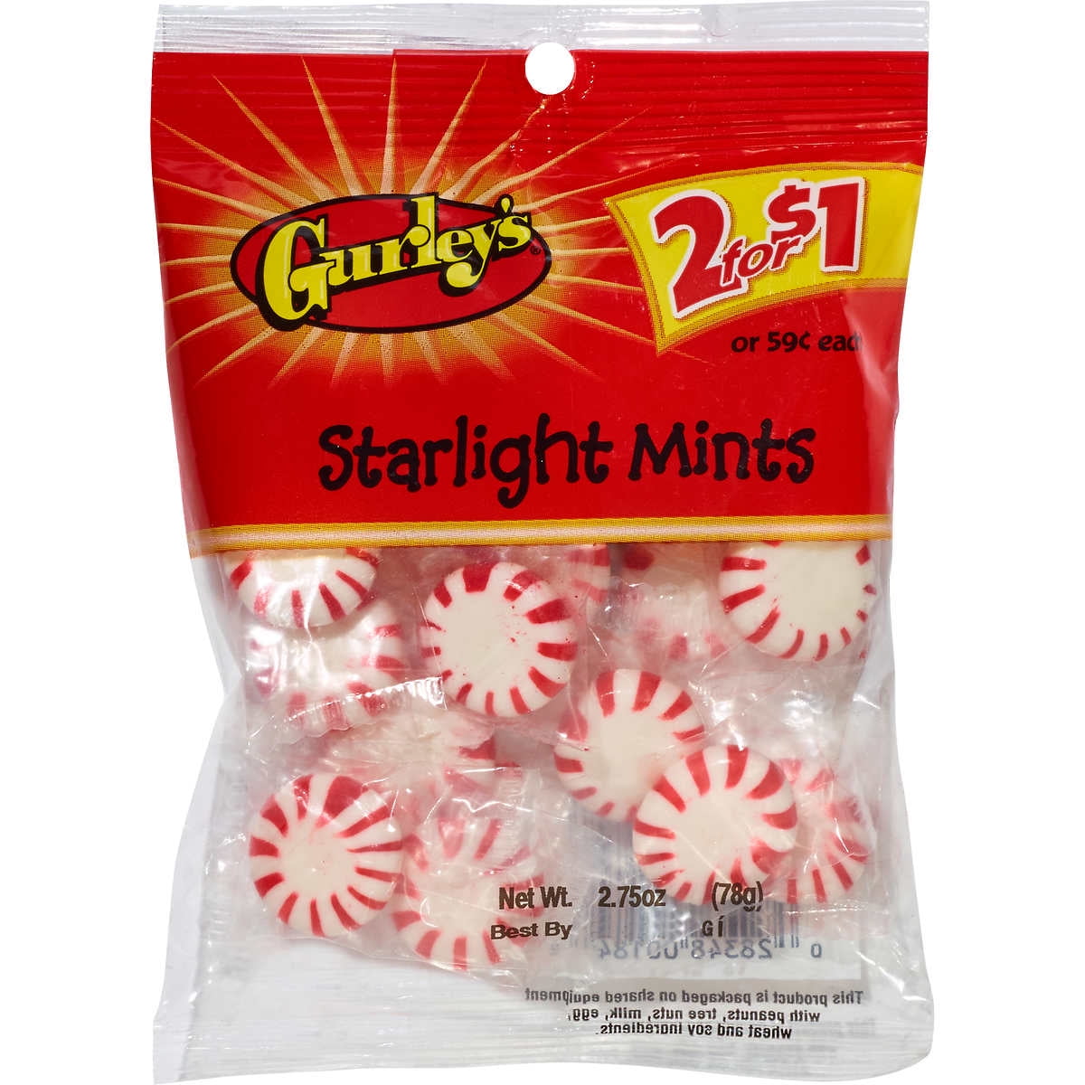 Gurley 2/1 Peppermint Twists 12/2 Oz Pack Of 12