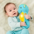 thumbnail image 5 of Fisher-Price Soothe & Glow Seahorse, Musical Plush Toy & Sound Machine for Baby with Lights, Blue, 5 of 6