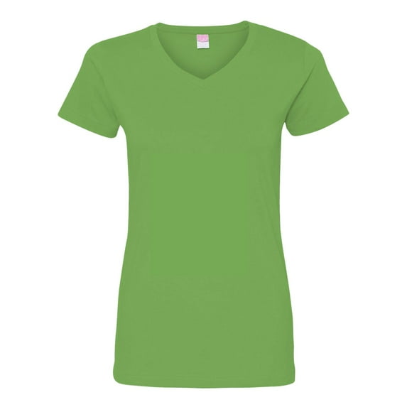 LAT Women's V-Neck Fine Jersey Tee Size up to 3XL Retired