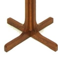 thumbnail image 2 of Wooden Coat Stand with X Frame Base and Metal Hooks Oak Brown, 2 of 5