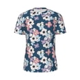 thumbnail image 5 of Wukai Flowers Print Men's Short-Sleeved Mesh T-Shirt,Quick-Dry Short Sleeve Workout T-Shirt-4X-Large, 5 of 8