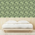 thumbnail image 4 of Ambesonne Abstract Peel & Stick Wallpaper for Home, Autumn Leaves Line Art, 13"x100", Reseda Green Pale Green, 4 of 6