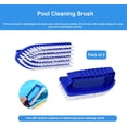 thumbnail image 2 of Swimming Pool Corner & Step Cleaner, Rotatable Handle, Fine Bristles For Effective Cleaning, Ergonomic Grip & Multi-Scene Application, 2 Pieces, 2 of 5