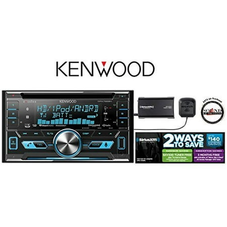 Kenwood DPX792BH Receiver with Built in Bluetooth HD Radio and SiriusXM SXV300v1 Satellite Radio Tuner and Antenna with a FREE SOTS Air