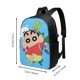 thumbnail image 5 of Mochila de viaje para portátil Crayon Shin-Chan Light Flight, antirrobo con puerto de carga USB, mochila universitaria, gran capacidad para el trabajo, color negro, 17 pulgadas, 5 of 8