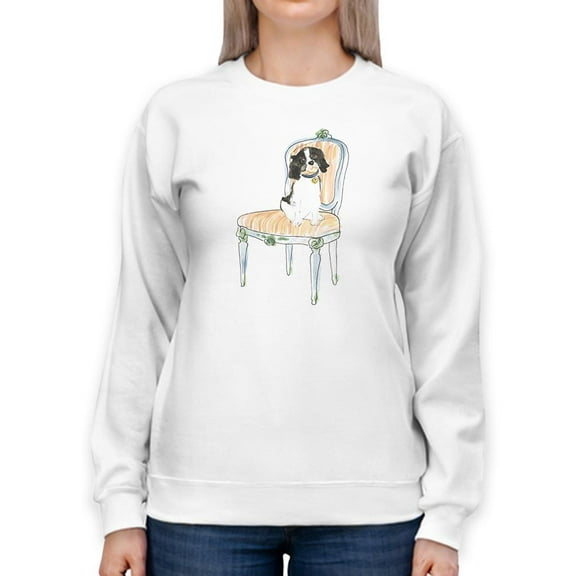 Petite Chien I Sweatshirt Women -June Erica Vess Designs, Female Large