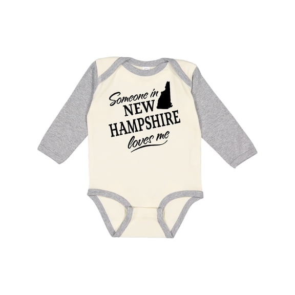 Inktastic Someone in New Hampshire Loves Me Boys or Girls Long Sleeve Baby Bodysuit