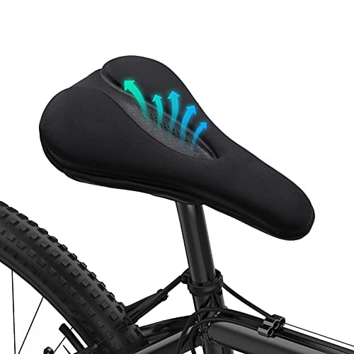 Bike Seat Cover-Extra Soft Gel Bicycle Seat Cushion Bike Saddle Cushion for Men & Women Comfort