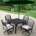 thumbnail image 2 of Oakland Living Rochester 40 x 40 in. Swivel Patio Dining Set with Cantilever Umbrella, 2 of 3