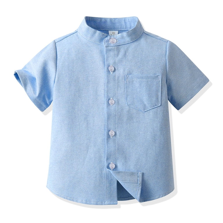 jr dress shirts Armani Junior Boys Blue Button-Down Shirt Petit New York