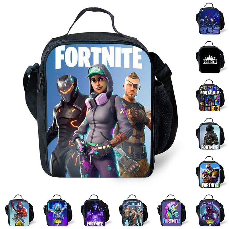 Fortnite Battle Royale Girl Boy School Bag Snack Bags Insulated Lunch Box gift 