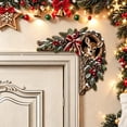 thumbnail image 4 of Velmasee Door Frame Corner Decor, Christmas Woodland Animal Tree Hollow Door Toppers, Wooden Festive Design No-Drill Mount, Holiday Ornament for Xmas Home Door Frame Wall Party Decor, 4 of 7