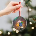thumbnail image 6 of Adventure Time Christmas Round Ornament Glass Circular Pendant Smooth Hanging Decoration for Home, Office & Christmas Tree, 6 of 8