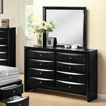 Acme Ireland Rectangular Wood 8-Drawer Storage Dresser in Black