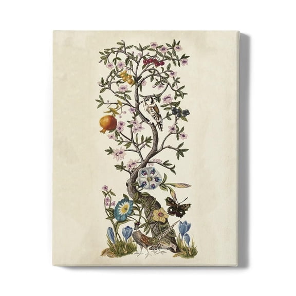 Chinoiserie Natura. Wrapped Canvas -Naomi McCavitt Designs,