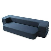 WOTU Folding Bed Couch, Folding Foam Sofa Bed Memory Foam Mattress Convertible Sofa,Floor Couch Sleeper Sofa Foam Twin