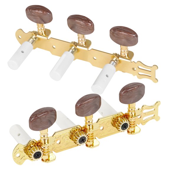 2 Pcs Classical Guitar Tuners Metal Material Accessories Tuning Peg Bass Electric Acoustic Abs