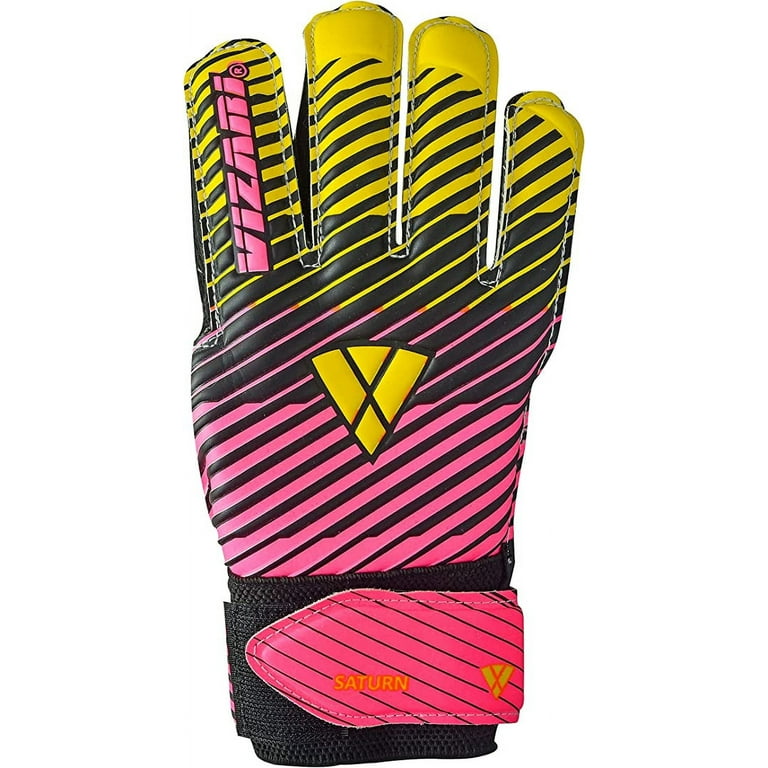 Vizari Saturn Soccer Goalie Gloves for Kids Size 9 Pink