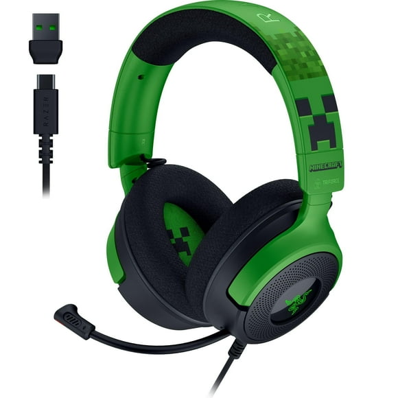 Auriculares para juegos Razer Kraken V4 X 40 mm Controladores Minecraft Ed.