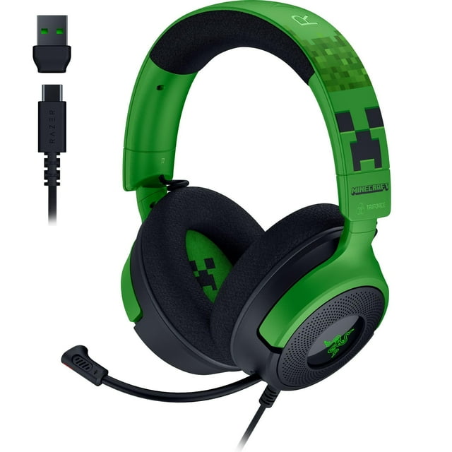 Auriculares para juegos Razer Kraken V4 X 40 mm Controladores Minecraft Ed.