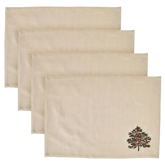 Park Designs Tannenbaum Beige Placemat Set Of 4