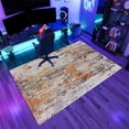 thumbnail image 3 of Vintage Terracotta Rug 4x5 Area Rugs Abstract Brown Gray Rugs Non Slip Non Shedding Print Washable Floor Carpet for Living Room Bedroom Office Study Foyer Hallway, 3 of 7