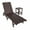 Dark Brown, variant on WestinTrends Malibu Outdoor Chaise Lounge with Side Table, 2 Pieces All Weather Poly Lumber Patio Pool Lounger with 5 Posistions Backrest, Sand