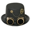 GRACEART Steampunk Zylinder Hut für Steampunk Herren Damen mit Brille Hallo Cosplay Party Kostüm