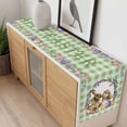 thumbnail image 4 of Easter Bunny Table Runner - 108 Inch Long, Kitchen Dining Table Runner Dresser Scarves, Spring Easter Eggs Chick Floral Sage Green Check Farmhouse Decor for Coffee Tables Wedding Party Banquet, 4 of 8