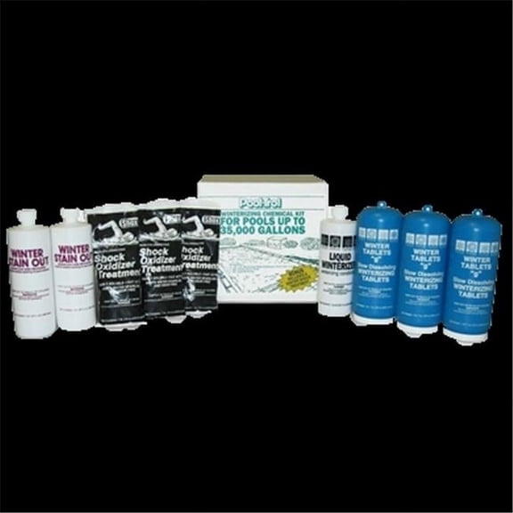 Qualco Chemicals 57538 35K gal Pool Trol Winterizing Kit,