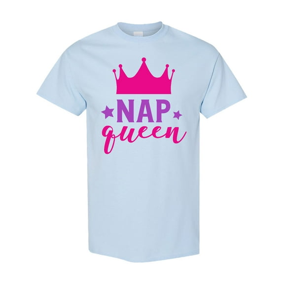 Inktastic Nap Queen, Princess, Crown, Stars, Sleep, Sleeping T-Shirt
