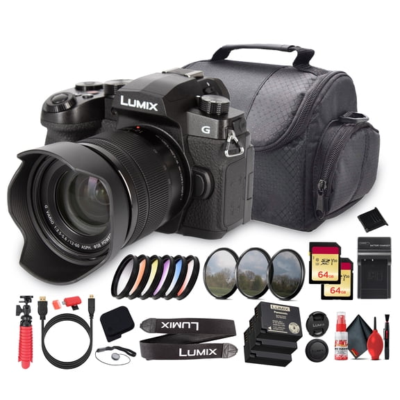 Panasonic Lumix G97 Mirrorless Camera   12–60mm Lens | 20.3MP MFT Sensor | 4K Video (DC-G97MK)   2 x 64GB Memory Card   Photo Software   More