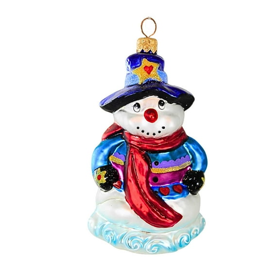 Christopher Radko Company 5.00In Warm & Wooly, Glass, Ornament Snowman Winter 991760