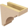 thumbnail image 5 of 4"W x 8"D x 8"H Classic Pescadero Rough Cedar Woodgrain TimberThane Corbel, Primed Tan, 5 of 6