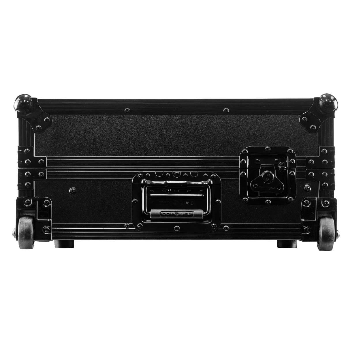 Odyssey FZGSDDJGRV6BL1UCW 1U Case in Black for AlphaTheta DDJ-GRV6 DJ Controller with Patented Glide Platform and Corner Wheels