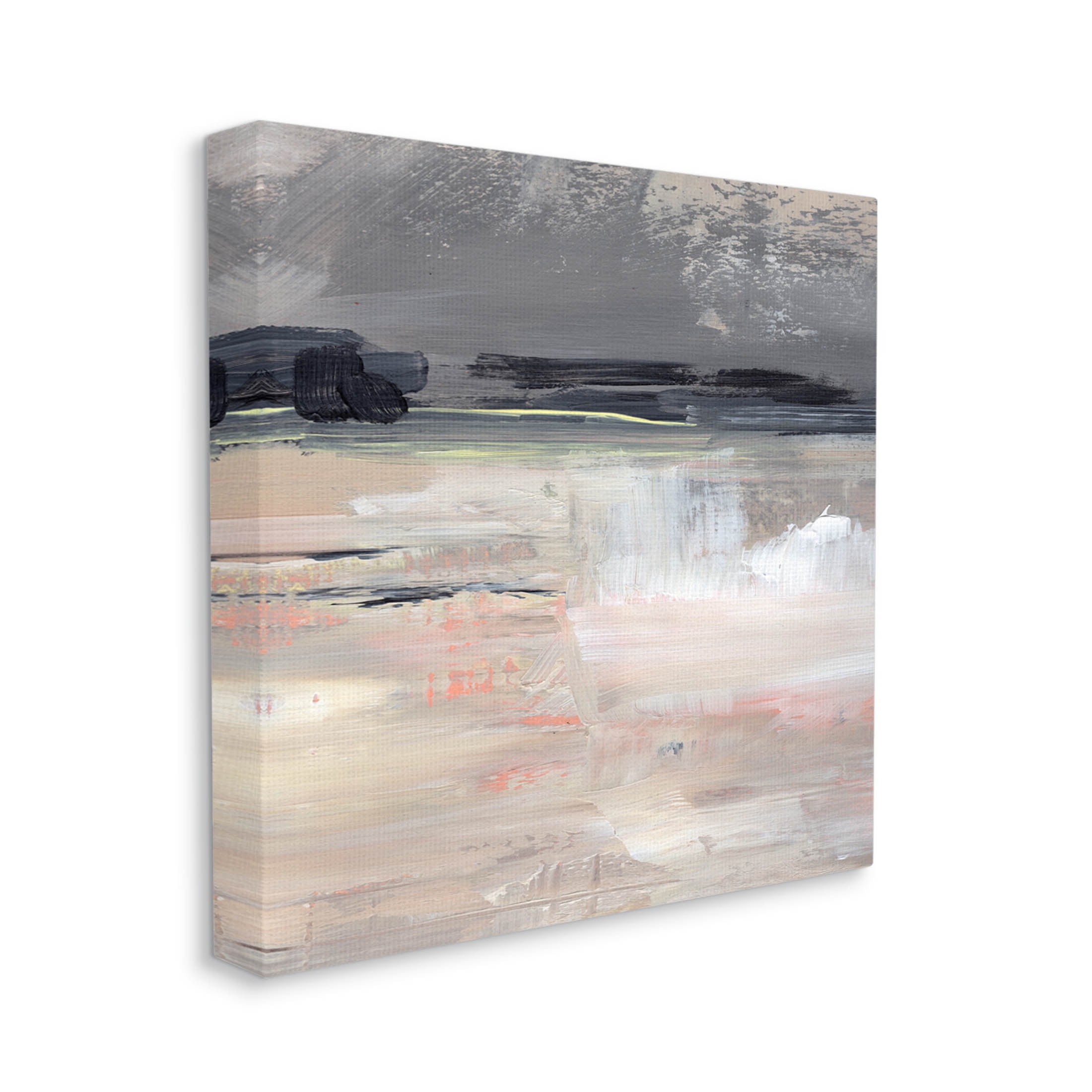 Muted Abstract Landscape Abstract Painting Gallery Wrapped Canvas Print Wall Art