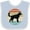 Blue and White, variant on Inktastic German Shepherd Silhouette Vintage Retro Boys or Girls Baby Bib