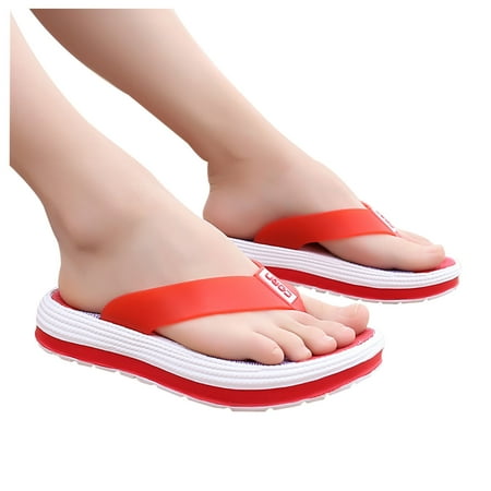 

Penkiiy Flat Casual Flip Flops Plus Size Sandals Home Ladies Sandals