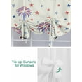thumbnail image 3 of American Independence Day Tie Up Curtains for Windows 45 Inch Length Balloon Curtains Kitchen Adjustable Balloon Window Shade Retro Fireworks Stars Tie Up Valance Bathroom Curtain Window 52"x45", 3 of 6