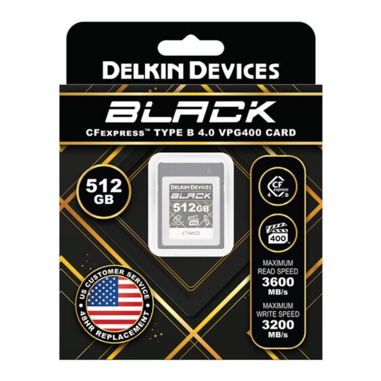 Delkin Devices 512GB BLACK CFexpress Type B 4.0 Memory Card