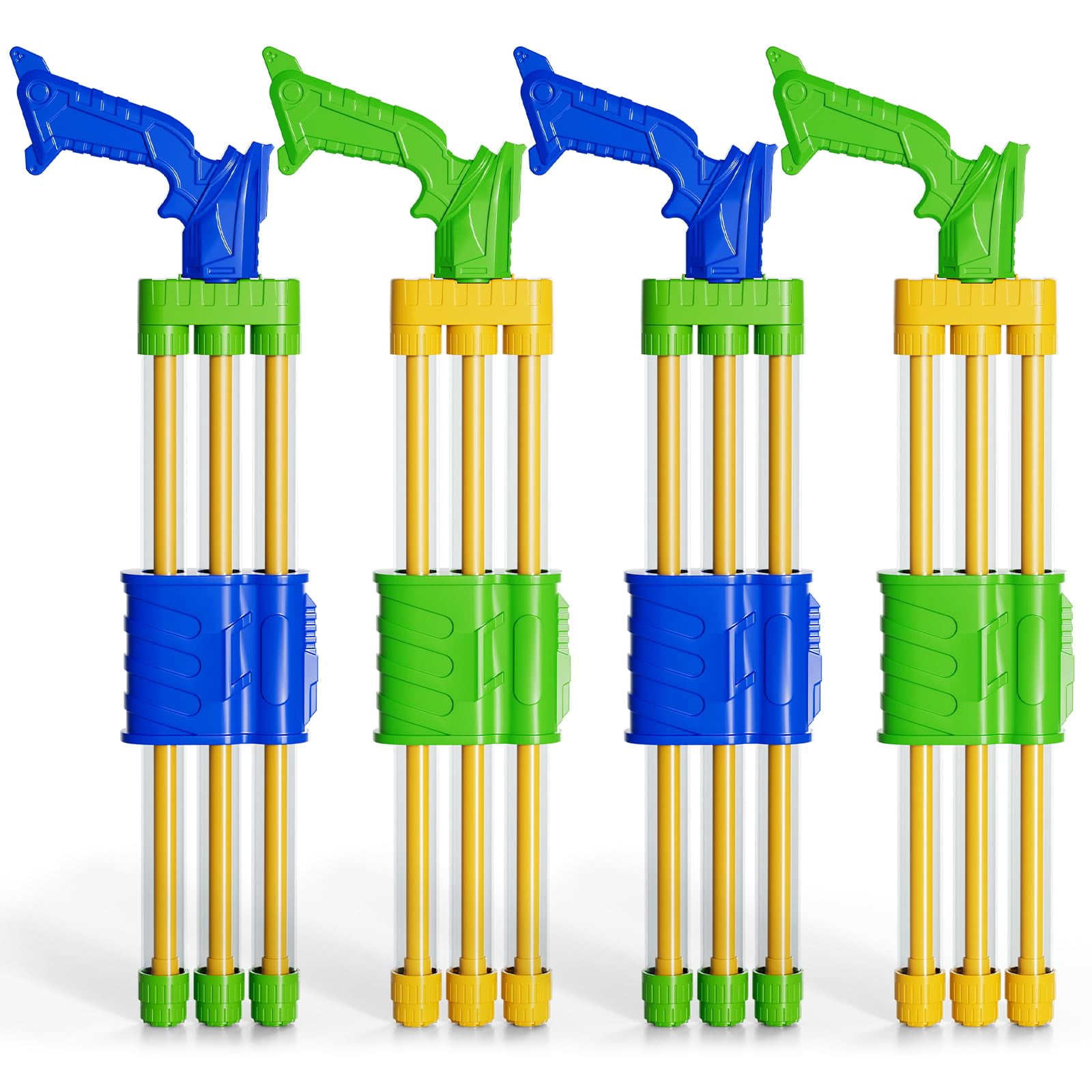4 Packs 3 Nozzles Water Blaster Pool Toys