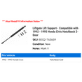 thumbnail image 2 of Liftgate Lift Support - Compatible with 1992 - 1995 Honda Civic Hatchback 2-Door 1993 1994, 2 of 2