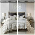 thumbnail image 2 of Ink+Ivy Rhea Cotton Jacquard Duvet Cover Mini Set Ivory/Charcoal King/Cal King, 2 of 5