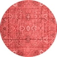 thumbnail image 1 of Ahgly Company Indoor Round Abstract Red Modern Area Rugs, 6' Round, 1 of 4