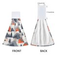 thumbnail image 3 of Yayeee Kitchen Hanging Hand Towels Set of 2 with Loop Bathroom Absorbent Tie Towel, Blue Snow Houses, 3 of 7