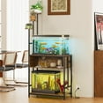 thumbnail image 3 of Aquarium Stand with Plant Shelves,20-Gallon Fish Tank Stand with 2-Tier Storage and Display Racks,Metal Frame Reptile Tank Table with Tall Plant Holders,Industrial Rack for Home,Office, 3 of 9
