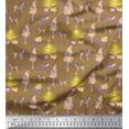 thumbnail image 1 of Soimoi Brown Velvet Fabric Women,Gift Box & Tree Christmas Print Fabric by Yard 58 Inch Wide, 1 of 3