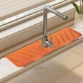 thumbnail image 5 of Latrodar Sink Faucet Mat Sink Splashing Guard Draining Pad Faucet Water Catcher Mat For Kitchen & Bathroom Orange Decorative 5.6x0.6 Inch, 5 of 5
